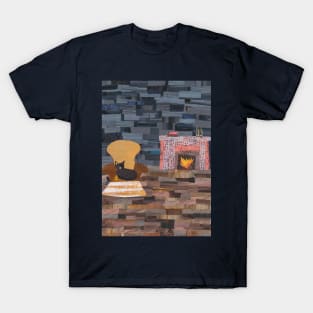 A Warm Fire and A Cat T-Shirt